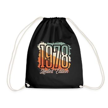 1978 Année de naissance Anniversaire Année de construction Vintage Rétro - Sac de sport léger - noir - Devant