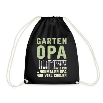 Lustiger Gärtner Spruch Garten Opa - Turnbeutel - Schwarz - Vorne