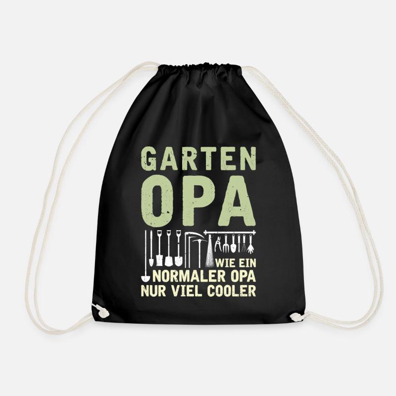 Lustiger Gärtner Spruch Garten Opa - Turnbeutel - Schwarz