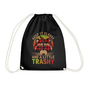 Raccoon Girl Women Funny Garbage Animal - Sac de sport léger - noir - Devant
