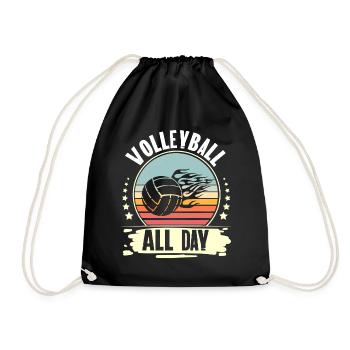 Volleyball - Drawstring Bag - black - Front