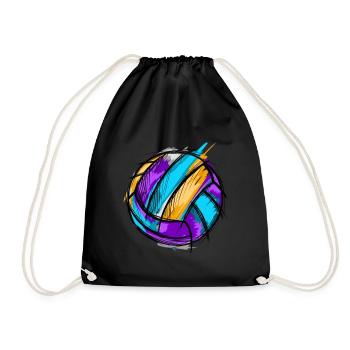 Volleyball - Drawstring Bag - black - Front