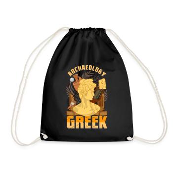 Archaeology Humor Archaeology Greek Archaeologist - Drawstring Bag - black - Front