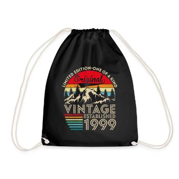 Original vintage established in 1999 anniversary - Drawstring Bag - black - Front