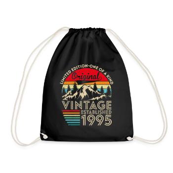 Original Vintage Établi En 1995 Anniversaire - Sac de sport léger - noir - Devant