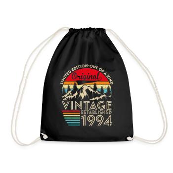 Original Vintage Established in 1994 Anniversary - Drawstring Bag - black - Front