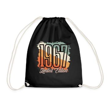 1967 Year of birth Birthday Year of construction Vintage Retro - Drawstring Bag - black - Front