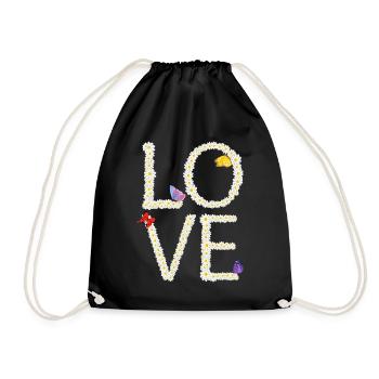 Love Daisy Butterfly Femmes Fleurs - Sac de sport léger - noir - Devant