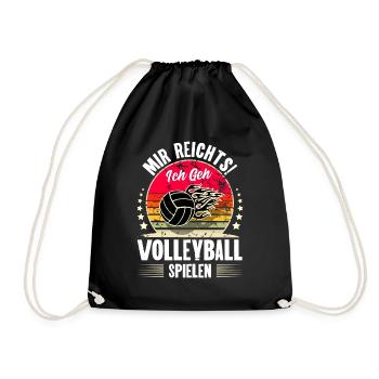 Volleyball - Turnbeutel - Schwarz - Vorne