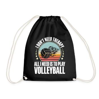 Volleyball - Drawstring Bag - black - Front