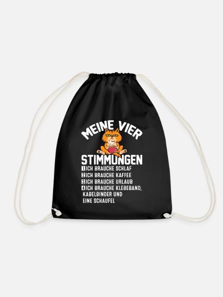 Meine Vier Stimmungen - Turnbeutel - Schwarz