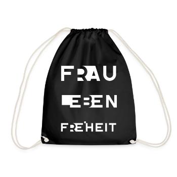 FRAU LEBEN FREIHEIT - Turnbeutel - Schwarz - Vorne