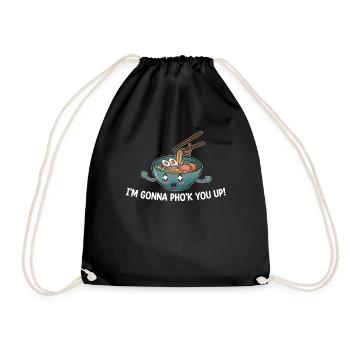 Ramen Pho Noodles Vietnamese Cuisine Gift - Drawstring Bag - black - Front