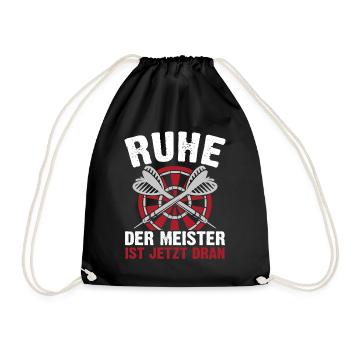 Ruhe Der Meister Ist Jetzt Dran - Turnbeutel - Schwarz - Vorne