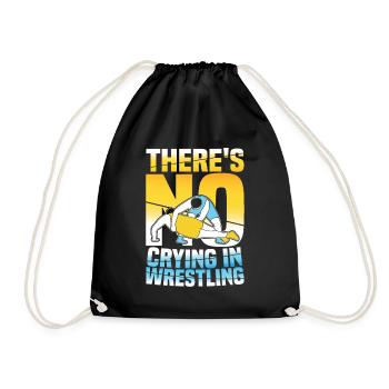 There's No Crying In Wrestling - Turnbeutel - Schwarz - Vorne