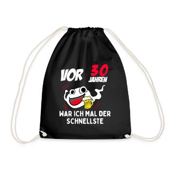 Vor 30 Jahren war ich mal der Fastelste - Turnbeutel - Schwarz - Vorne