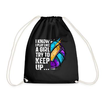 Volleyball - Drawstring Bag - black - Front
