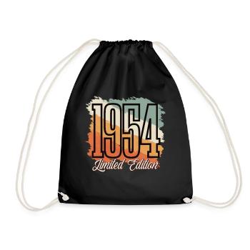 1954 Année de naissance Anniversaire Année de construction Vintage Rétro - Sac de sport léger - noir - Devant