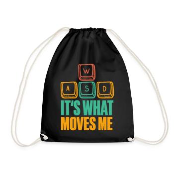 Pc Gamer Gaming WASD - Drawstring Bag - black - Front