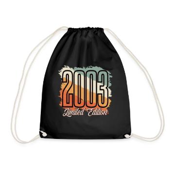 2003 Année de naissance 20e anniversaire Année de construction millésime - Sac de sport léger - noir - Devant