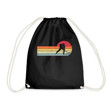 Eishockey Hockey Glace Rétro Vintage - Sac de sport léger - noir - Devant