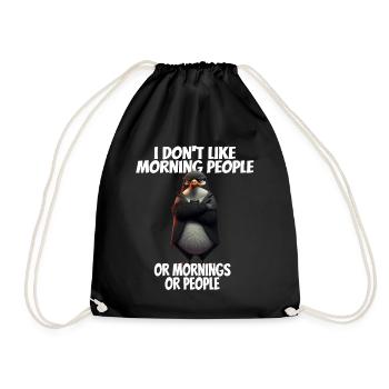 C’est drôle de dire que je n’aime pas les gens du matin... - Sac de sport léger - noir - Devant