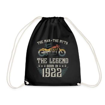 L'homme Le Mythe La Légende Né En 1922 Cadeau - Sac de sport léger - noir - Devant
