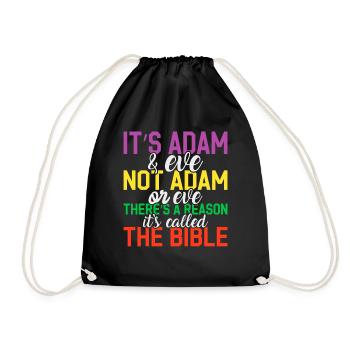 Bisexuel c’est Adam et Eve - Fierté - Sac de sport léger - noir - Devant