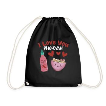 Je t’aime Pho-Evah Pho Soup Lovers - Sac de sport léger - noir - Devant