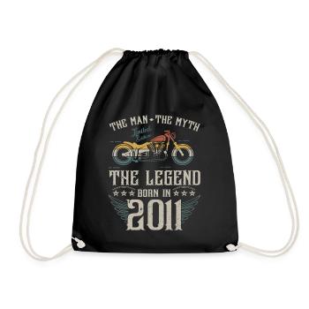 L'homme Le Mythe La Légende Né En 2011 Cadeau - Sac de sport léger - noir - Devant