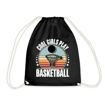 Basketball Basketballerin Frauen Basketball - Turnbeutel - Schwarz - Vorne