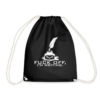 Writing Novelty for Writers - Drawstring Bag - black - Front