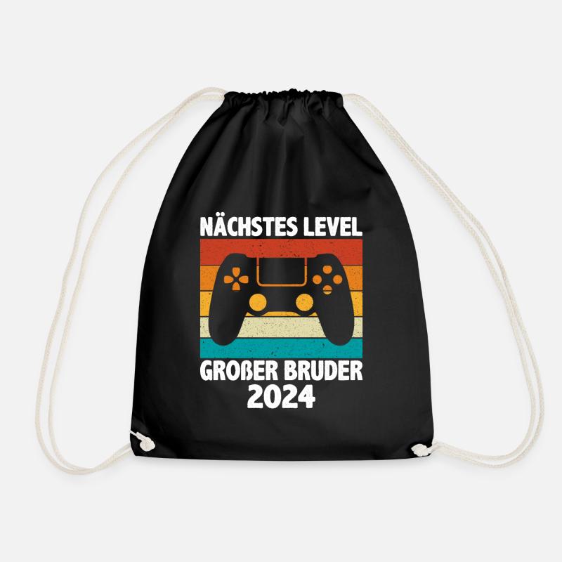 Nächste Level Großer Bruder 2024 - Turnbeutel - Schwarz