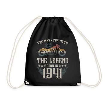 L'homme Le Mythe La Légende Né En 1941 Cadeau - Sac de sport léger - noir - Devant