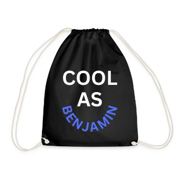Cool as Benjamin Name - Drawstring Bag - black - Front