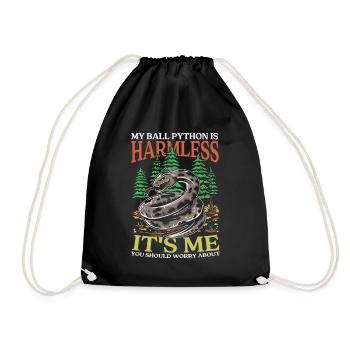 My Ball Python Is Harmless It's Me You Should - Turnbeutel - Schwarz - Vorne