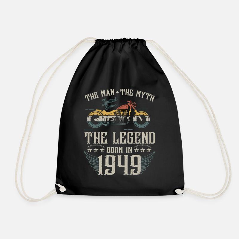 Der Mann der Mythos Die 1949 geborene Legende Geschenk - Turnbeutel - Schwarz