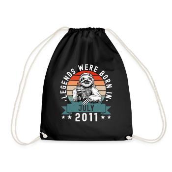 Legends Were Born In July 2011 Sloth Sloth - Drawstring Bag - black - Front