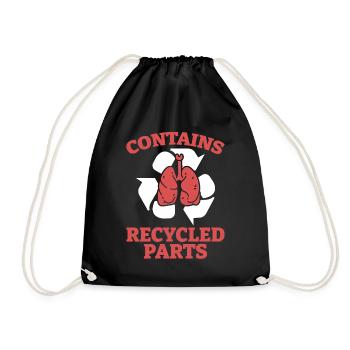 Lung Lung disease Spare parts Lung donation - Drawstring Bag - black - Front