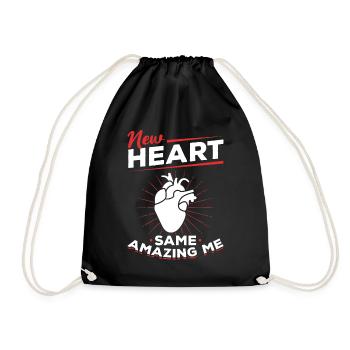 Heart Transplant New Heart Same Amazing Me - Drawstring Bag - black - Front