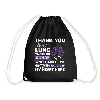 Lung Trasplantation Lung Donor Organ Gift - Drawstring Bag - black - Front