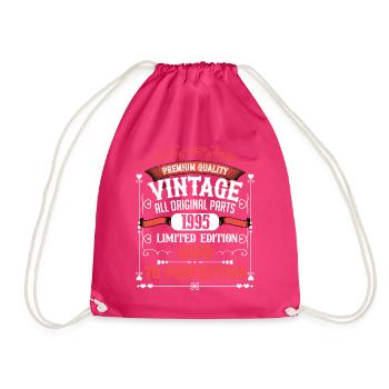 1995 Geburtsjahr Geboren Geburtstag Vintage - Turnbeutel - Fuchsia - Vorne