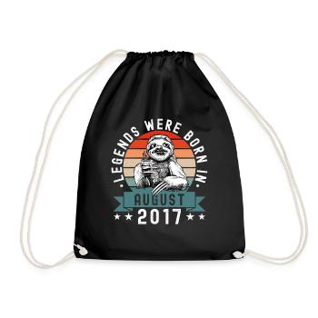 Legends Were Born In August 2017 Faultier Sloth - Drawstring Bag - black - Front