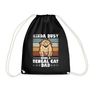 Bengal Cat Daddy Cat Propriétaire Père Chaton - Sac de sport léger - noir - Devant