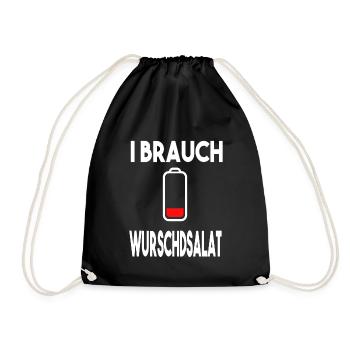 Schwäbisch Wurstsalat Schwaben - Turnbeutel - Schwarz - Vorne