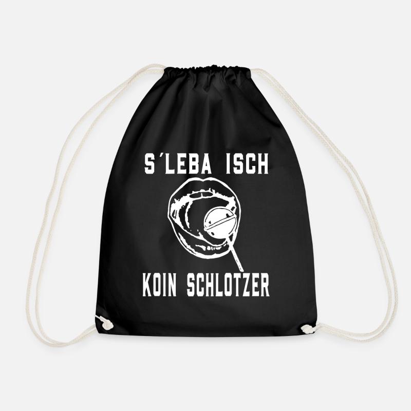 Schwäbisch Leba isch Koin Schlotzer - Turnbeutel - Schwarz