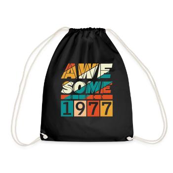 1977 Naissance Anniversaire Année de naissance millésime - Sac de sport léger - noir - Devant
