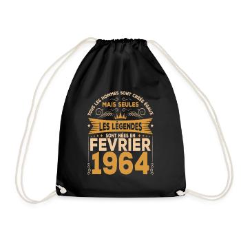 Les Légendes Sont Nées En Février 1964 - Sac de sport léger - noir - Devant