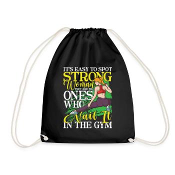 It's Easy To Spot Strong Woman - Turnbeutel - Schwarz - Vorne