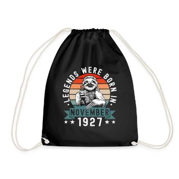 Les légendes sont nées en novembre 1927 paresseux défectueux - Sac de sport léger - noir - Devant
